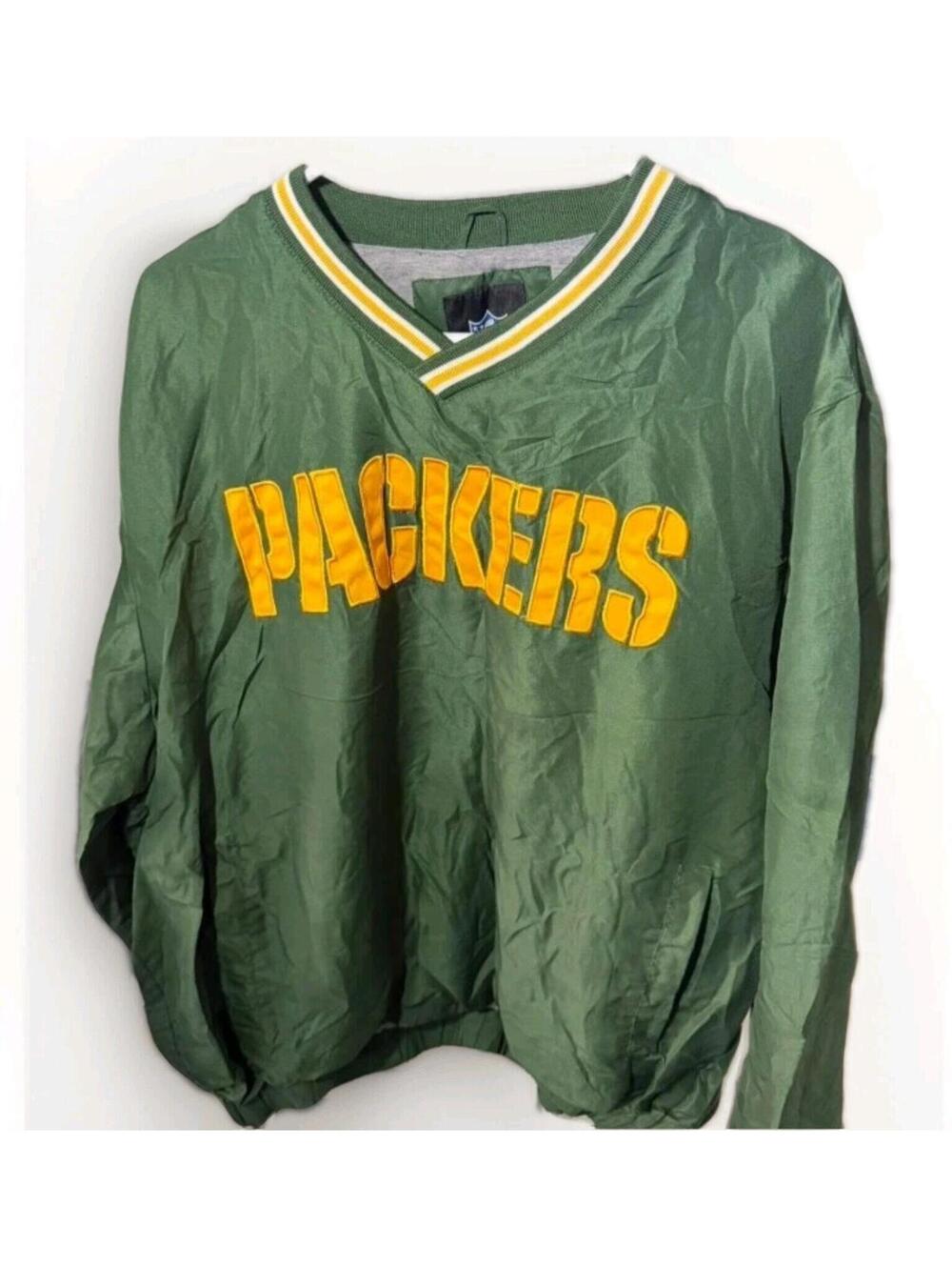 Green Bay Packers NFL Pullover Jacket Vintage 90s Green Yellow Men’s Size XXL